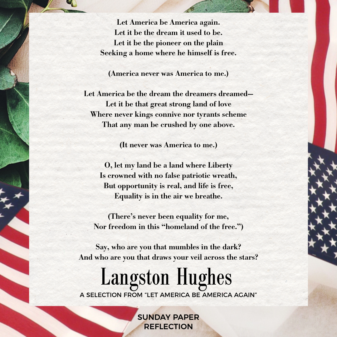 "Let America Be America Again" by Langston Hughes