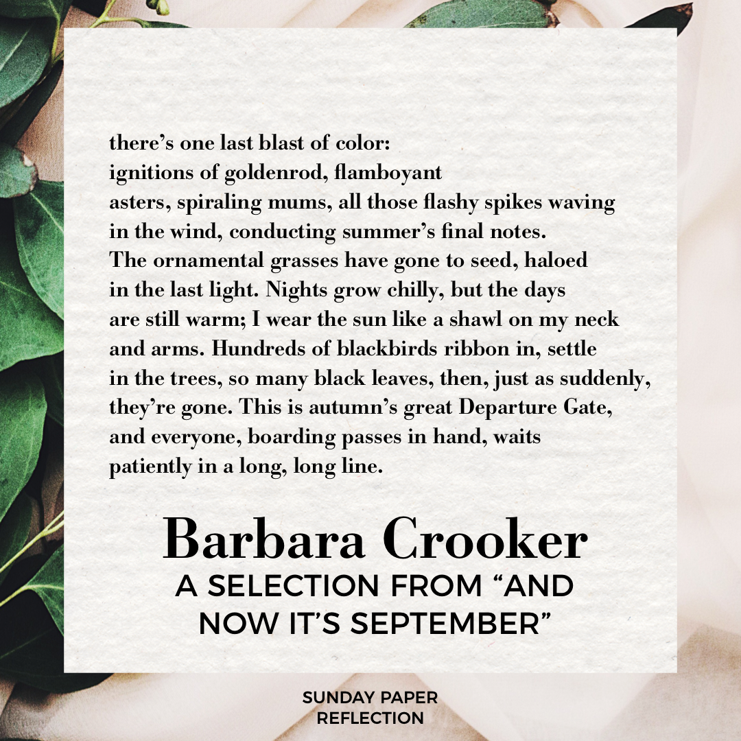 "And Now It's September" by Barbara Crooker