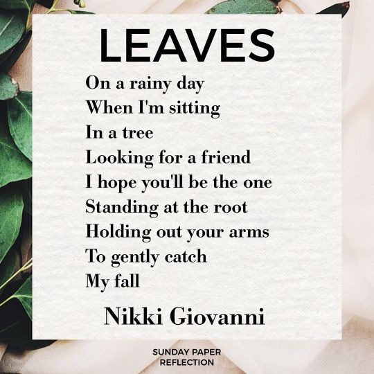 Leaves by Nikki Giovanni