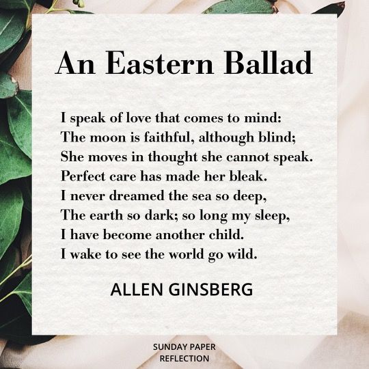 An Eastern Ballad by Allen Ginsberg