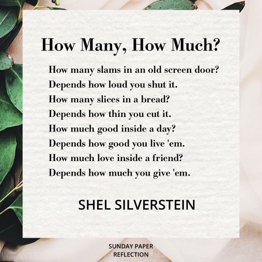 How Many, How Much? by Shel Silverstein