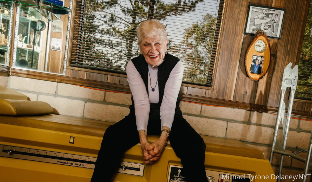97-Year-Old “First Lady of Fitness,” Elaine LaLanne Says Keep Moving and Think Positive to Stay Young