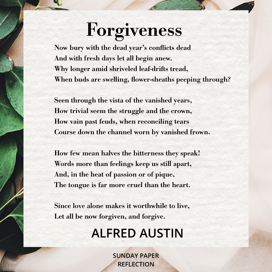 Forgiveness by Alfred Austin