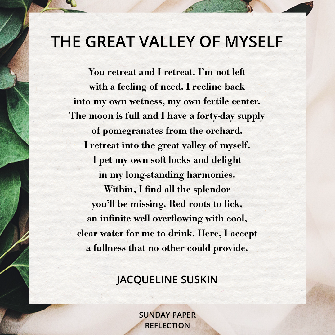 The Great Valley of Myself by Jacqueline Suskin