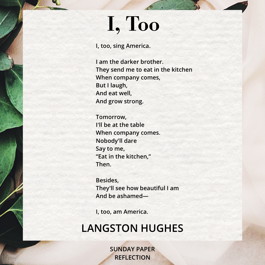 I, Too by Langston Hughes