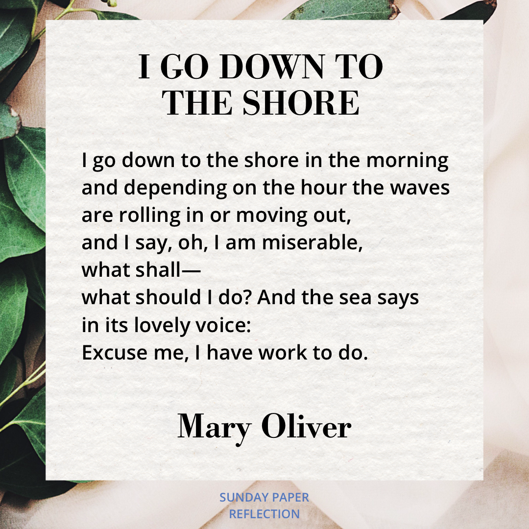 I Go Down To the Shore by Mary Oliver