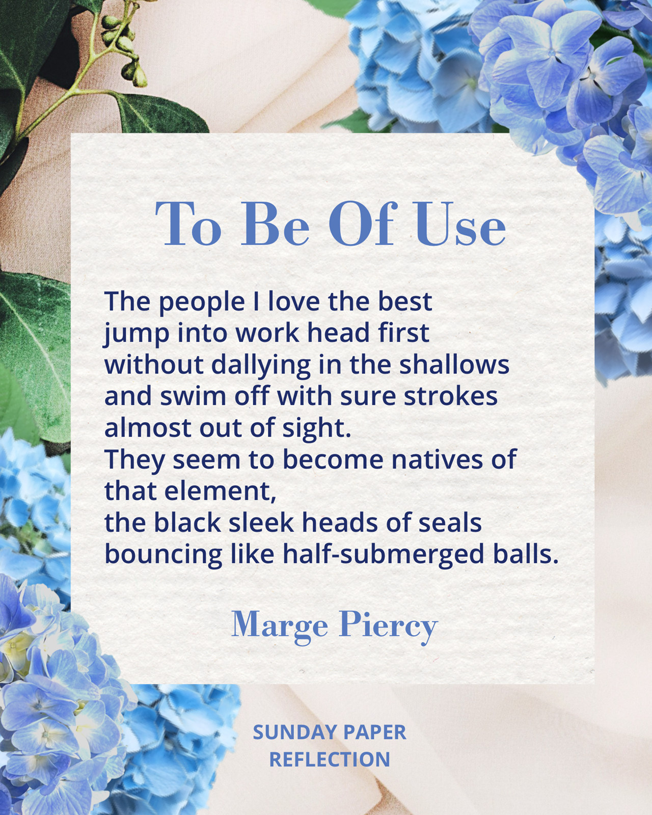 To Be Of Use