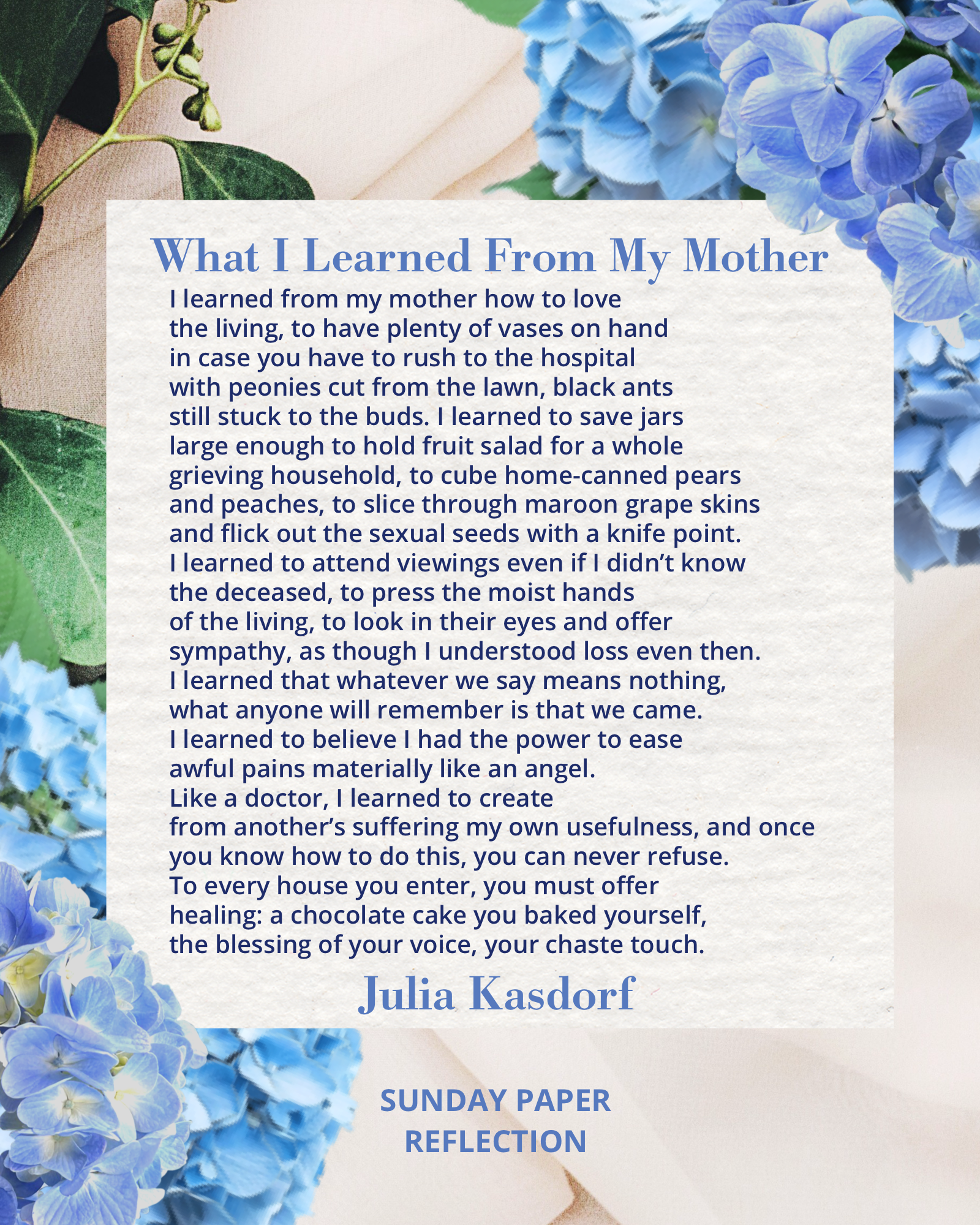 What I Learned From My Mother