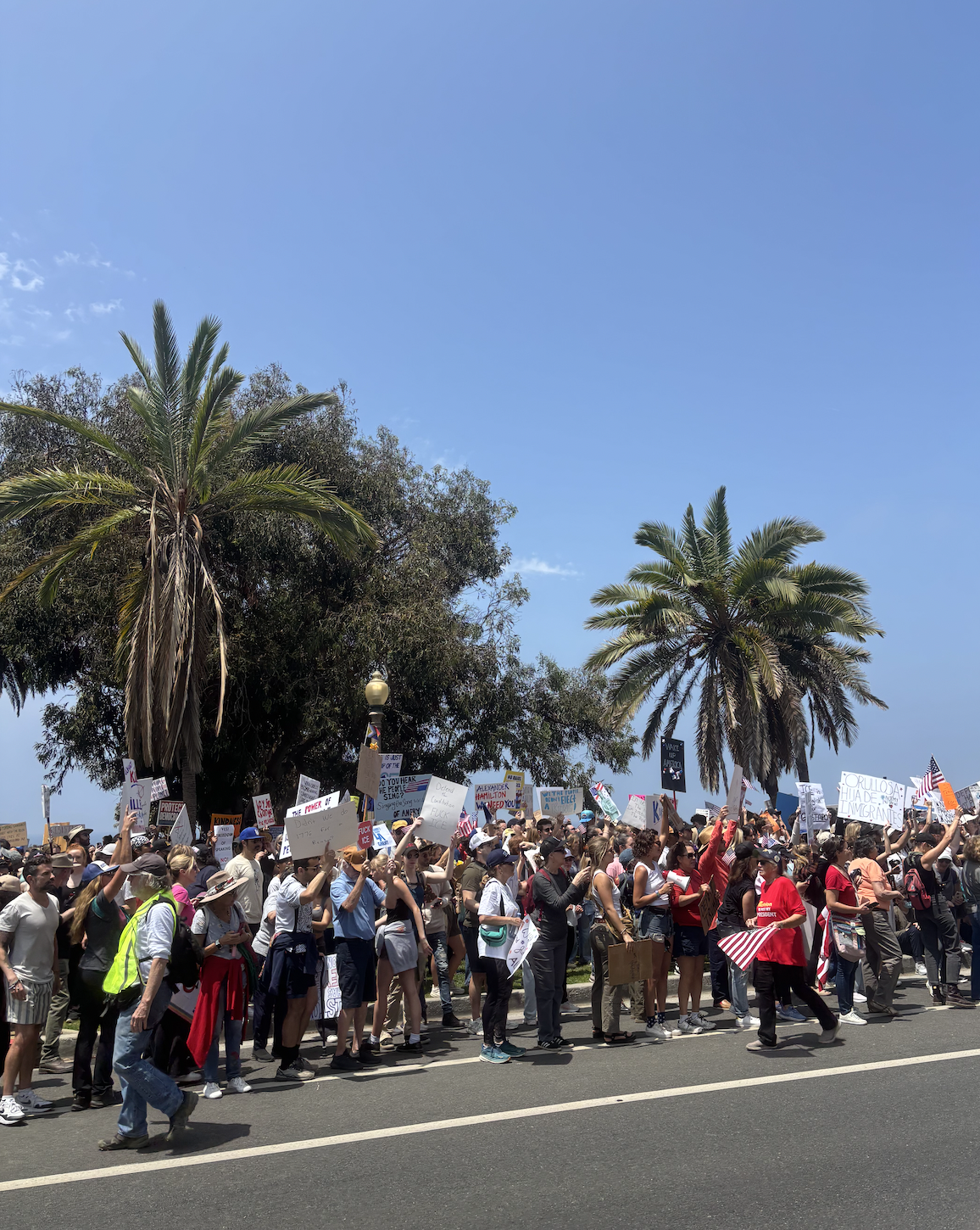 No Kings protest, July 14, 2025, Santa Monica, CA.