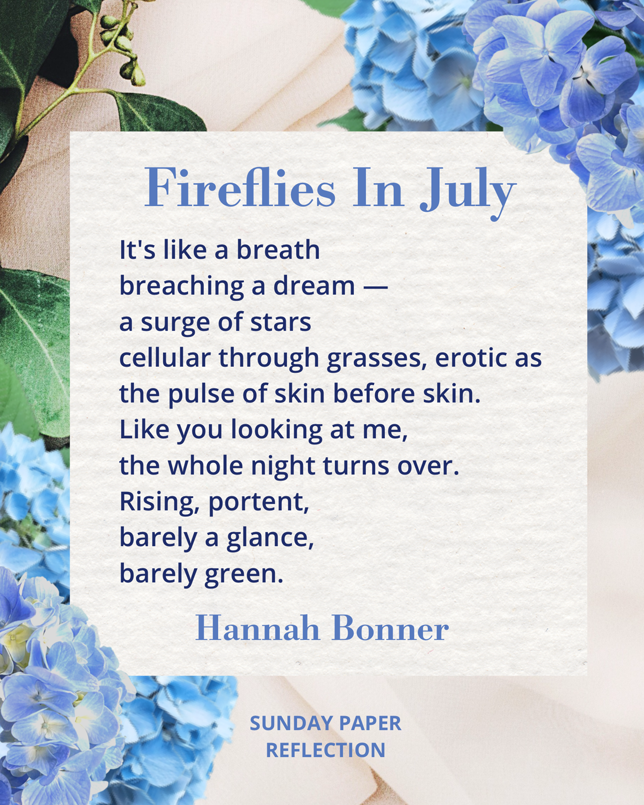 Fireflies in July