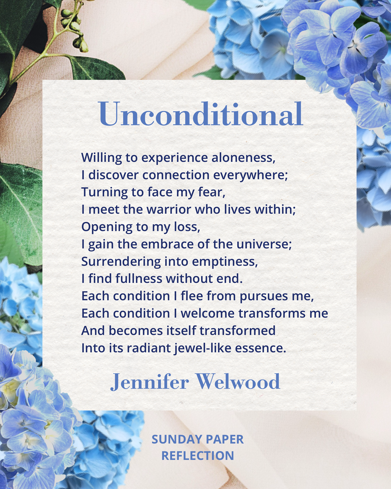 Unconditional by Jennifer Welwood