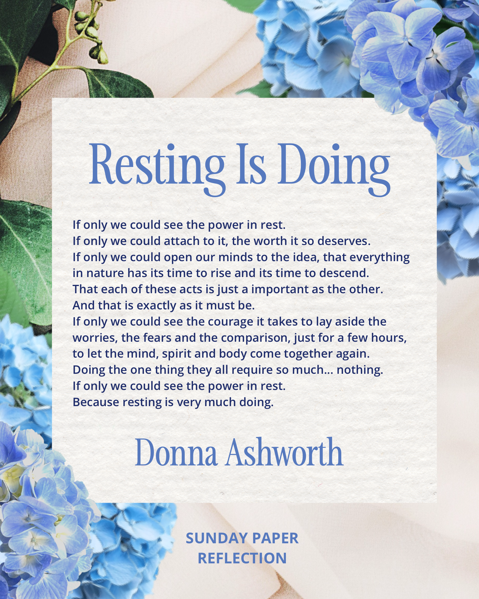 Resting Is Doing by Donna Ashworth