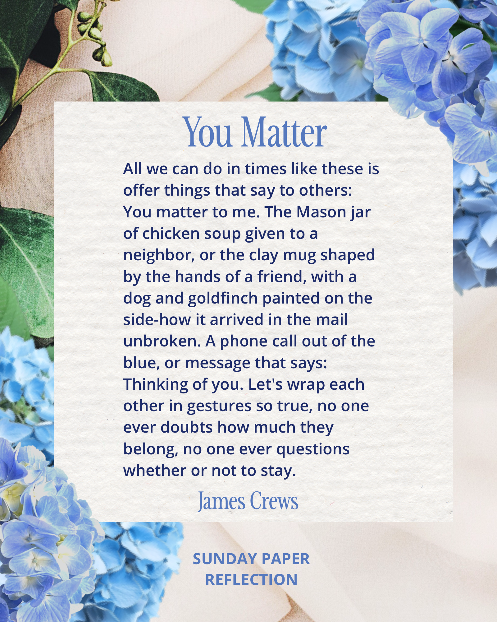 You Matter by James Crews