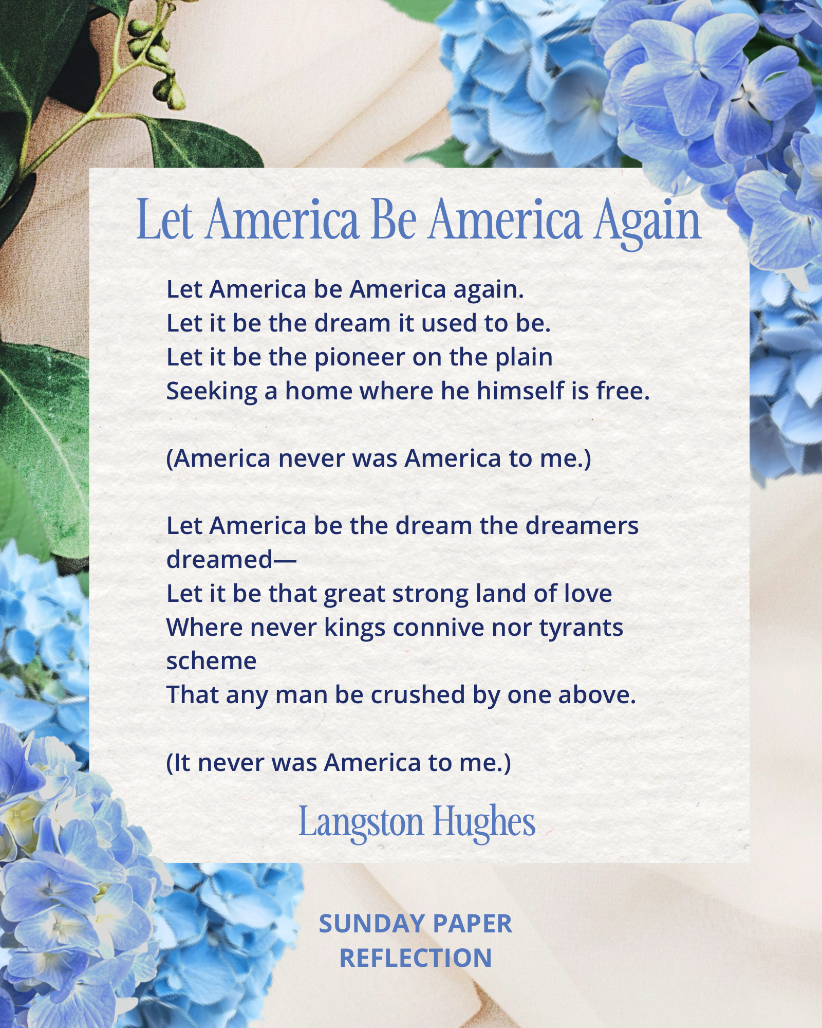 Let America Be America Again