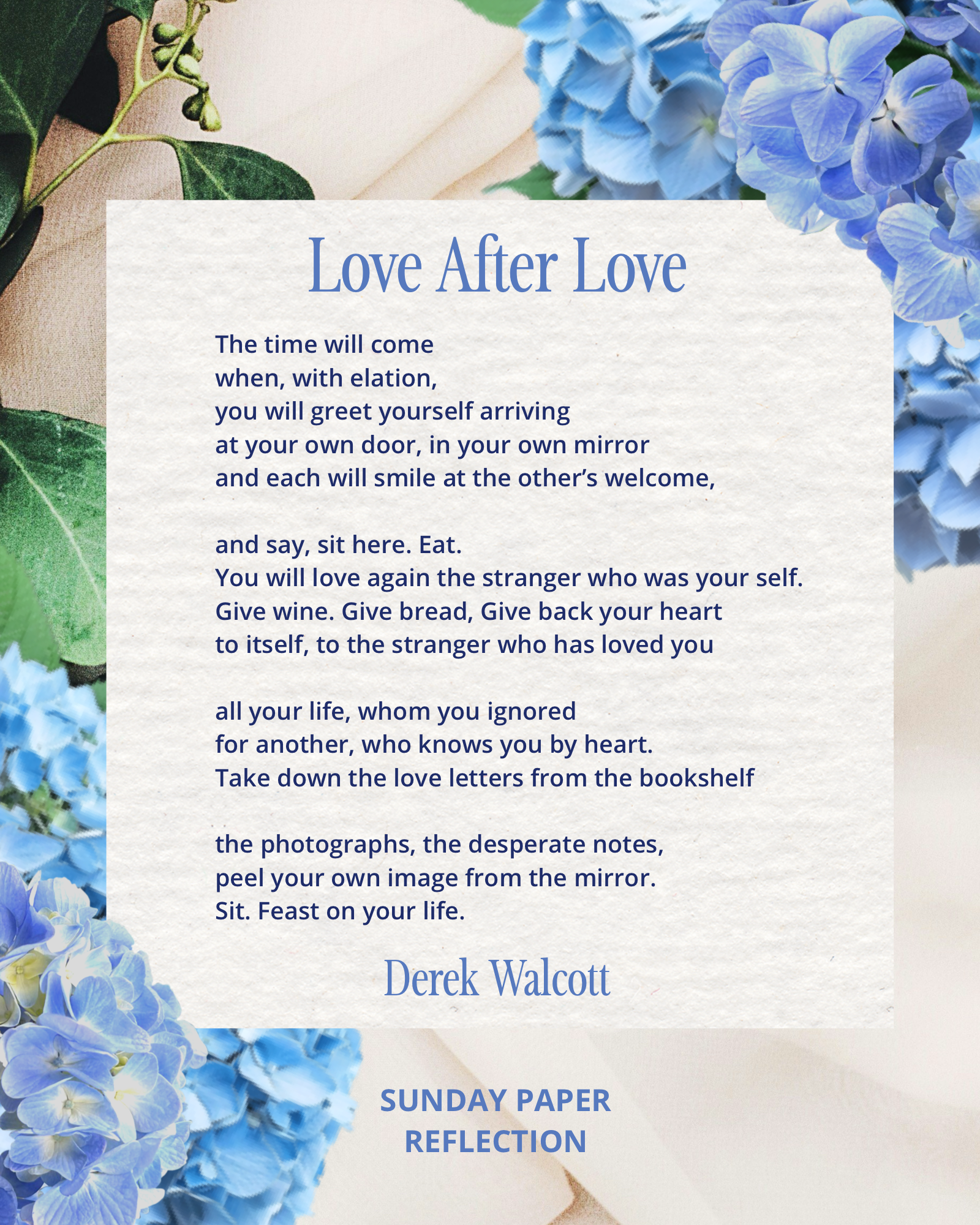 Love After Love by Derek Walcott