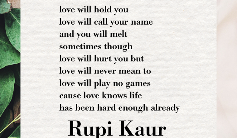 Healing Through Words by Rupi Kaur