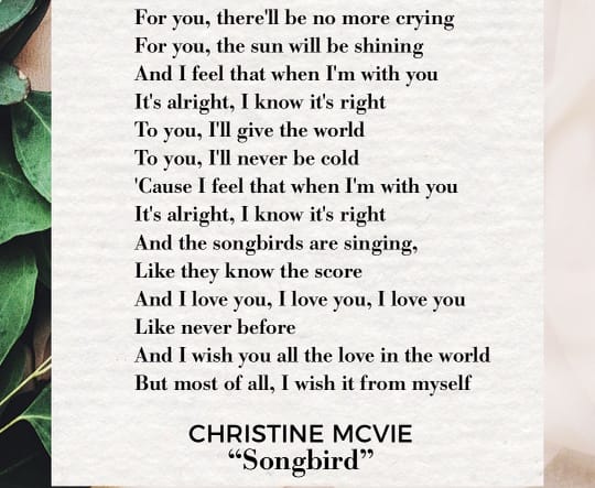 Songbird by Christine McVie