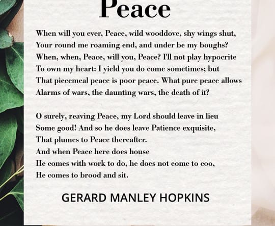 Peace by Gerard Manley Hopkins