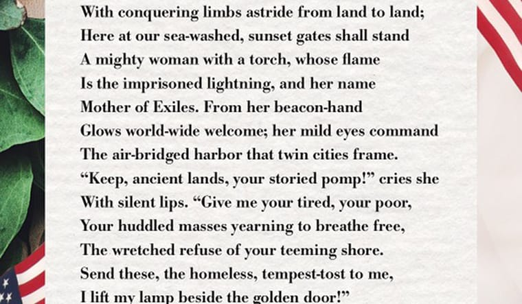 The New Colossus by Emma Lazarus