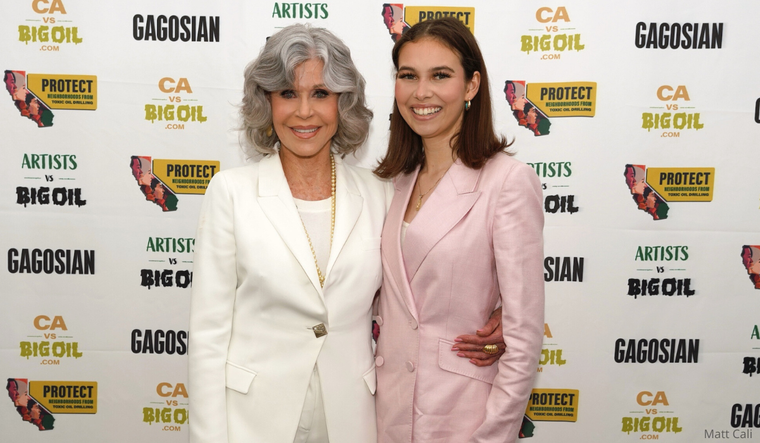 Jane Fonda and activist Nalleli Cobo.