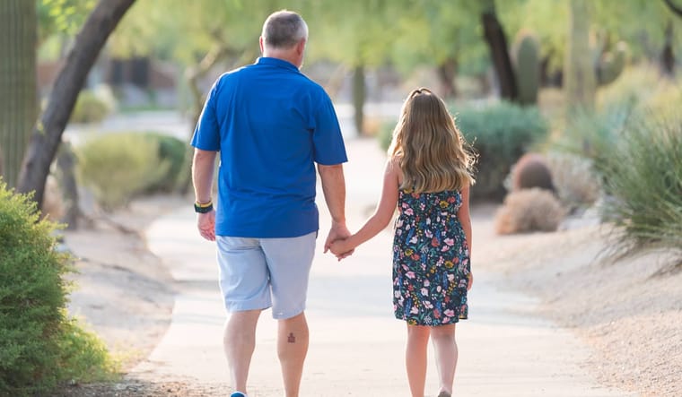 Paul Weigel and his daughter.