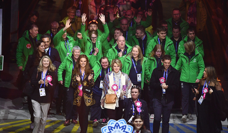 Maria Shriver at Special Olympics Opening Ceremony in Turin, Italy