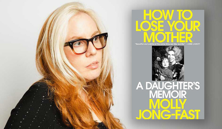Molly Jong-Fast and her book cover for How To Lose Your Mother.
