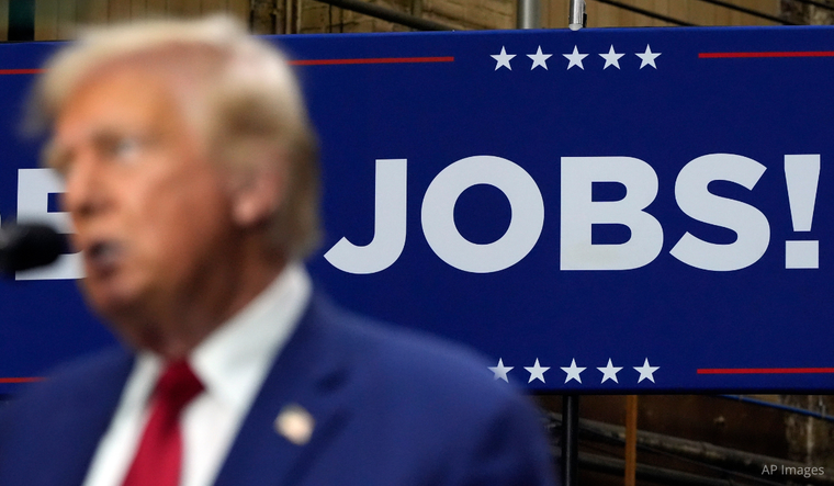 Trump campaigning in 2024 on "Jobs!"