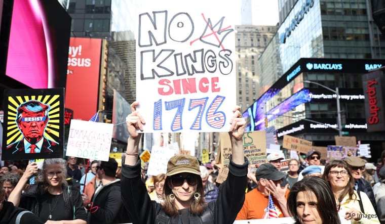 No Kings Protest, New York City, October 18, 2025. AP Images.