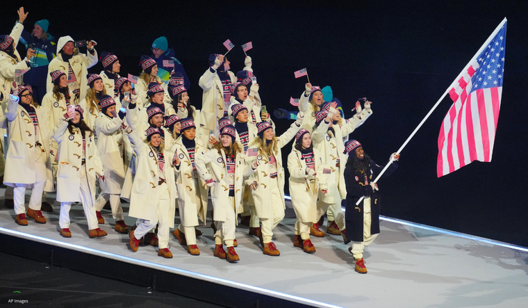 Team USA in the Opening Ceremony of the Olympic Winter Games Milan Cortina 2026